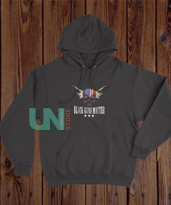 Black Guns Matter American Flag Skull Hoodie