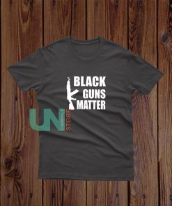 Black Guns Matter Letter Logo T-Shirt