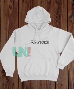 Line Person Woman Man Camera TV Hoodie