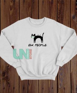 Ew People Black Cats Face Mask Sweatshirt