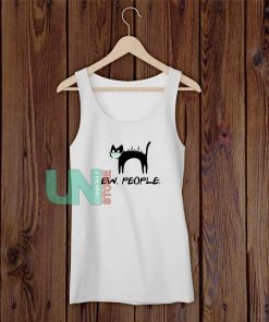 Ew People Black Cats Face Mask Tank Top