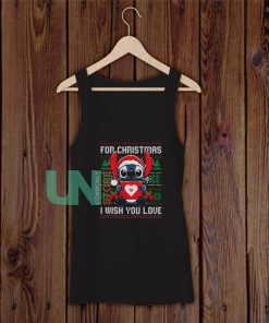 Christmas Stitch Wish You Love Tank Top