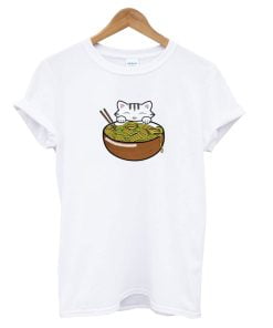 Cat Eating Ramen T-Shirt