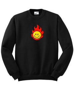 Burning Happy Emoji Sweatshirt