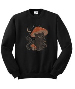 Cat Mushroom Hat Aesthetic Sweatshirt