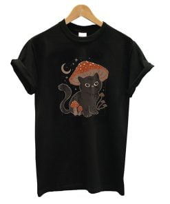 Cat Mushroom Hat Aesthetic T-Shirt