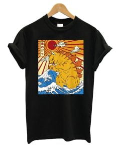 Catzilla Vintage Japanese Sunset T-Shirt
