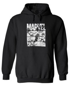 Marvel Avengers Black and White Comic Hoodie