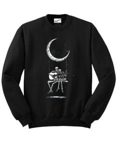 Skeleton Moon Band Rock n Roll Sweatshirt