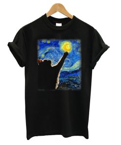 Van Gogh Starry Night Cat T-Shirt